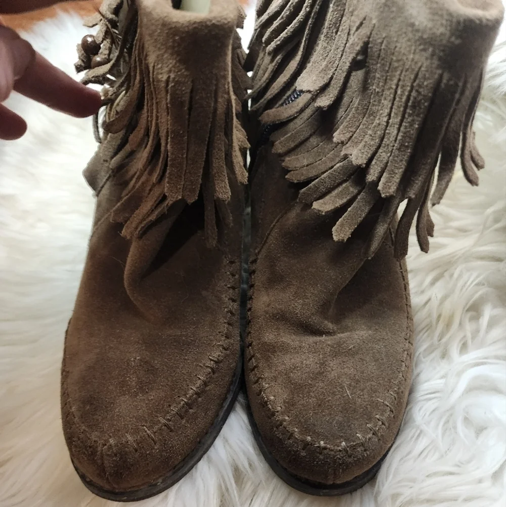 Hippy Western Fringed Booties 7.5‎ - Picture 5 of 12